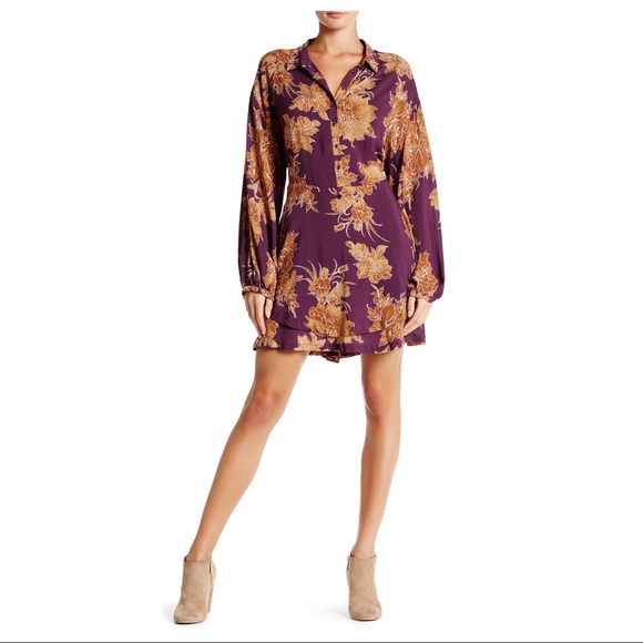 FREE PEOPLE FLORAL PRINT TUNIC DRESS - Picture 4 of 4